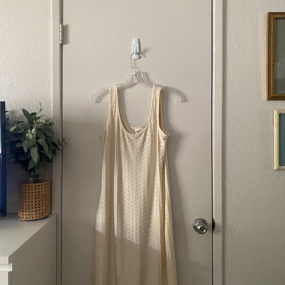 🦋 VINTAGE Newport News Cream Off White Dress Coquette Cottagecore 12 Romantic - Picture 2 of 4